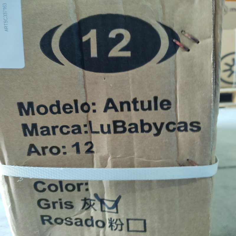 Bicicleta para niño aro 12 Lubabycas Antule Gris