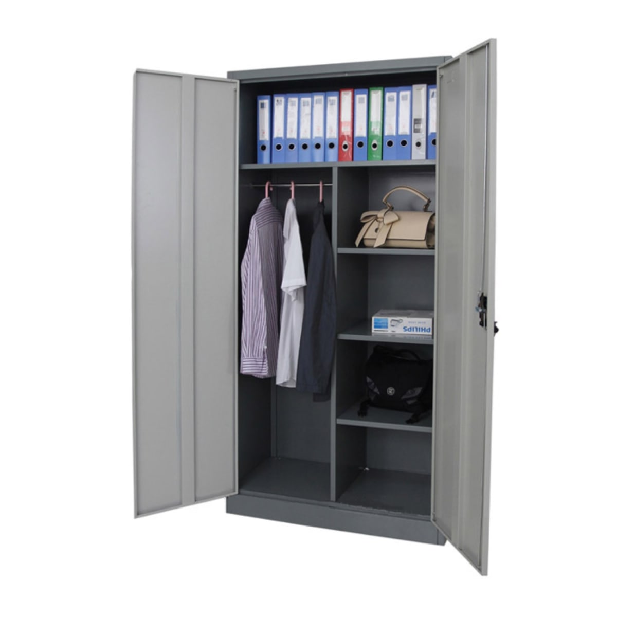 Armario de Acero 2 Cuerpos 2 Puertas Prochef JD3-T009-2 90x40x185 cm