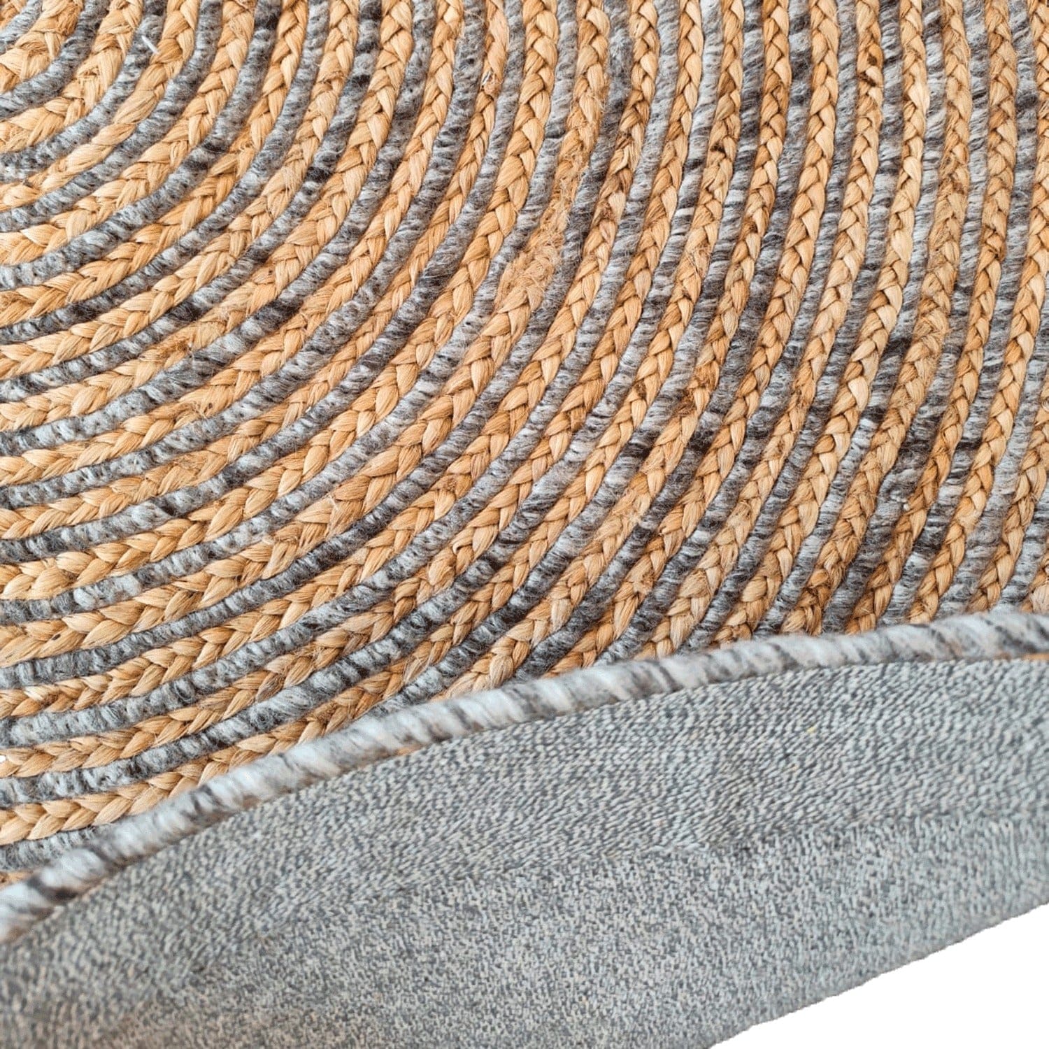 ALFOMBRA REDONDA BAZHARS JUTE NAV BK 625 GRIS NATURAL 150X150CM