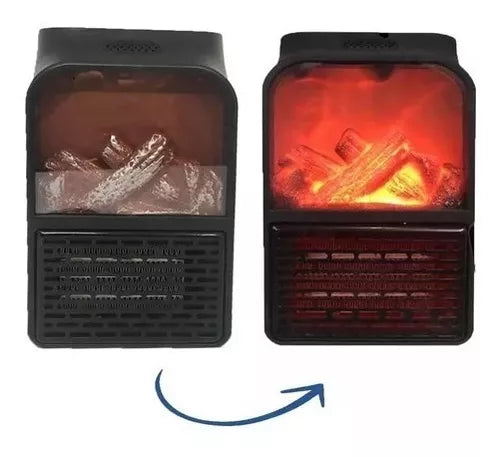 Mini Calefactor Portatil Electrico Flame Heater 1000W