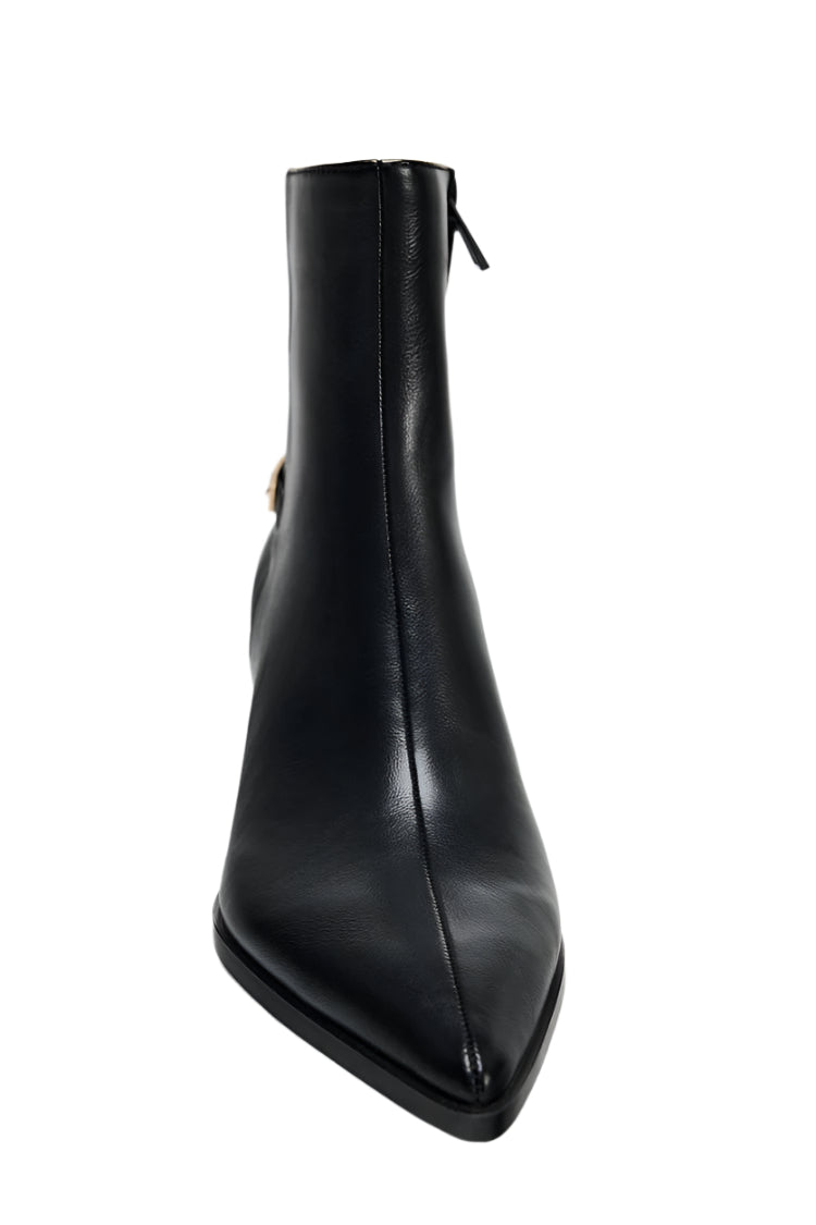 Botines Tacon Hebilla Zara Negro 36