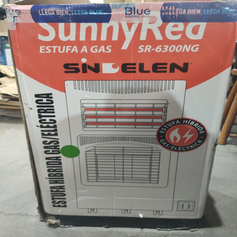 Estufa Híbrida Gas/Eléctrica Sindelen Sunny Red SR-6300NG 11 Kilos