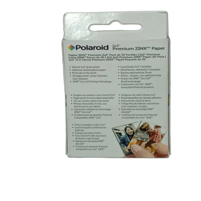 Papel Fotográfico Polaroid 2x3 Premium Zink – Paquete de 50 unidades