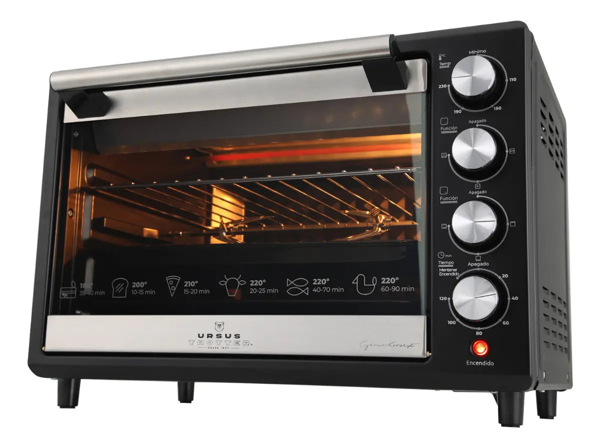 Horno Eléctrico Ursus Trotter UT-BACKOFEN- PRO- B Negro, 38 Litros