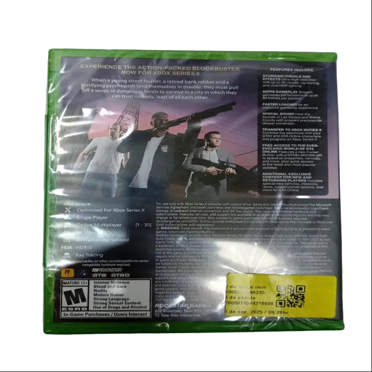 Videojuego Grand Theft Auto V para Xbox Series X