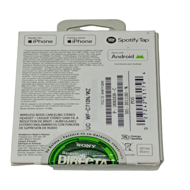 Audífonos Sony WF-C710N Bluetooth con Cancelación de Ruido