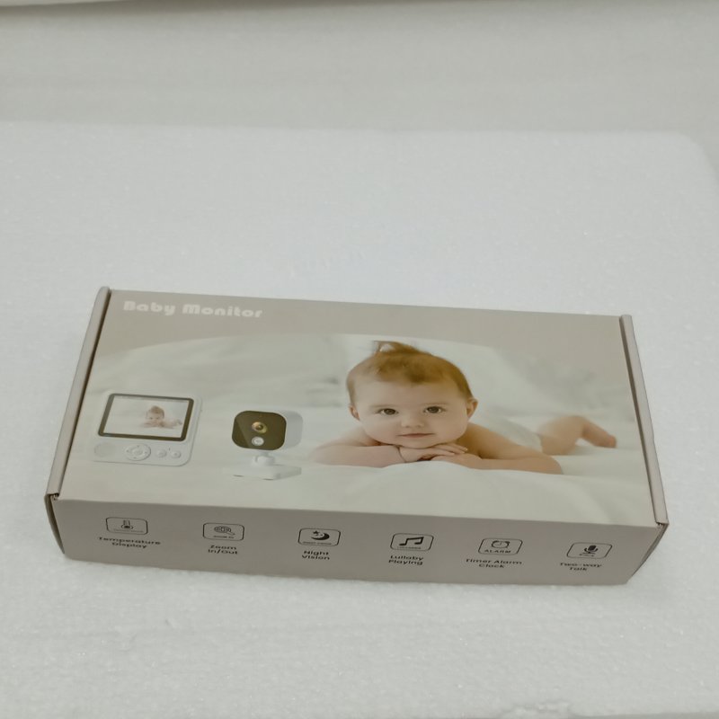 Monitor de Bebé con Cámara y Visión Nocturna 2.8 Pulgadas Blanco