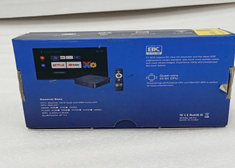TV Box Genérica Z8 Pro 4GB RAM 32GB Almacenamiento 4K