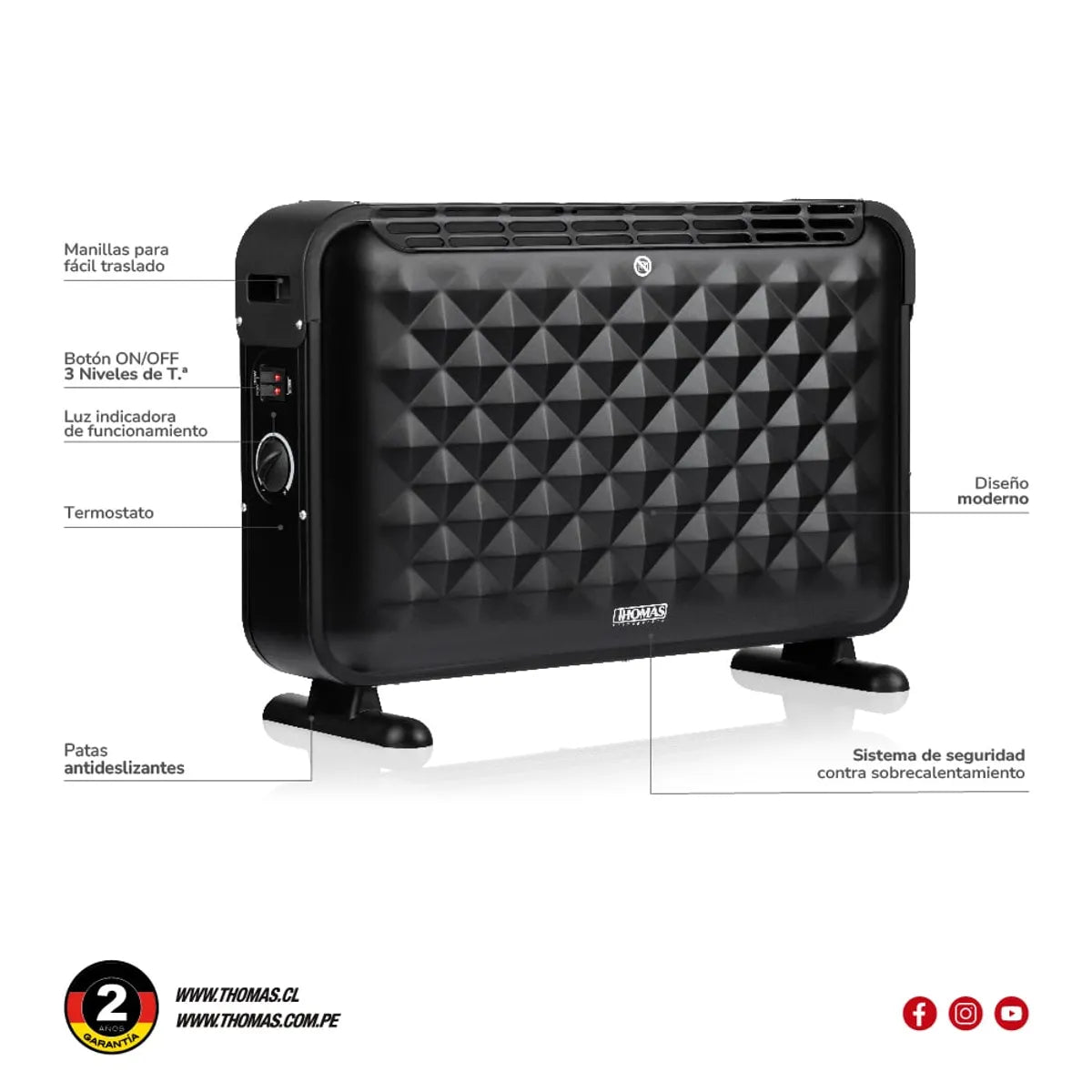 Convector Eléctrico Thomas TH-CV52