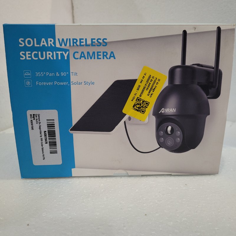 Cámara de Seguridad Anran Solar Full HD con Sonido, Negro