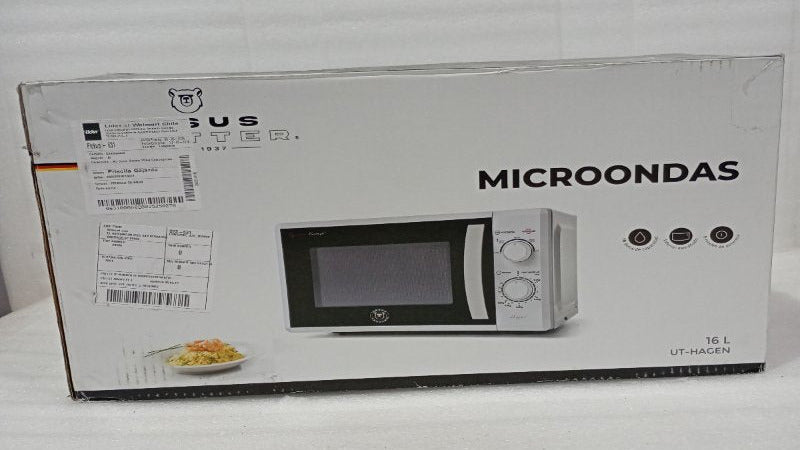 Microondas Ursus Trotter UT-HAGEN 16 Litros, Blanco