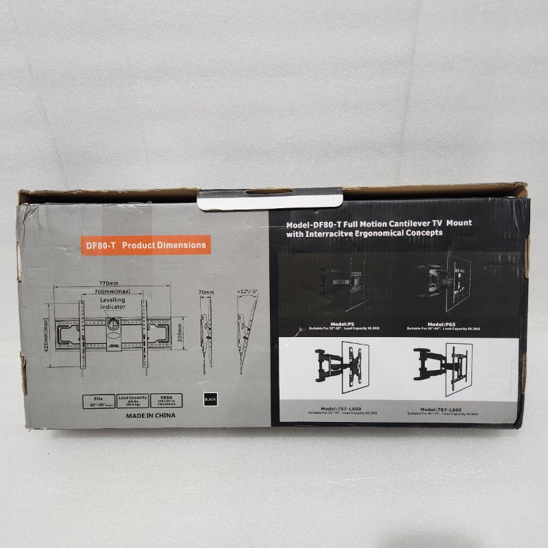 Soporte Inclinable para Pantalla Generico DF80-T Capacidad 90.9 kg