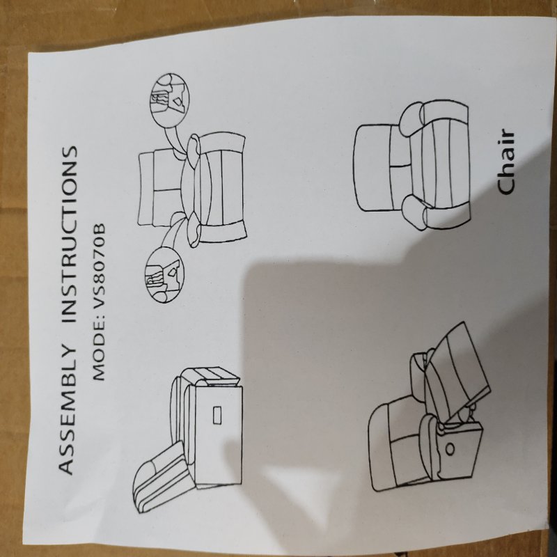 Sofá de un cuerpo reclinable Daniels VS8070BBR Café
