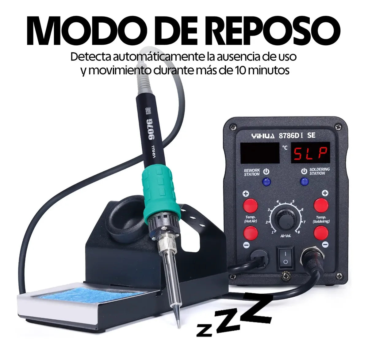 Estación de Soldadura YIHUA 8786D I 750W 220V-240V, Negro