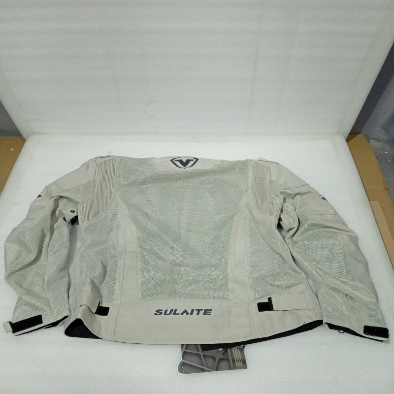 Chaqueta de Motocicleta SULAITE Beige XL Hombre Transpirable de Verano