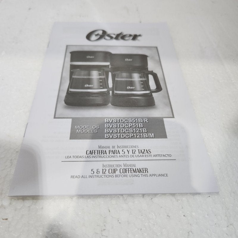 Cafetera Oster Programable 12 Tazas BVSTDCP121B