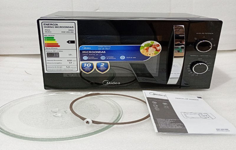 Microondas Midea MMP-20NCJ9BK 20 Litros, Negro