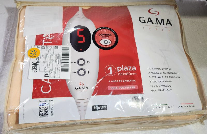 Calienta Cama Gama Control Digital Naranjo 1 Plaza 150x80 cm