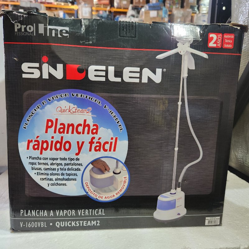 Plancha a Vapor Sindelen V-1600VBL 1600W 1.4 Litros, Blanco