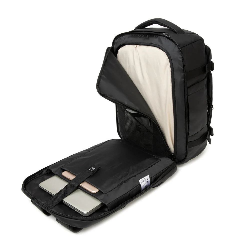 Mochila Kippi Auckland Travel Backpack Negra 32x22x46cm 33l