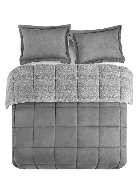 Plumon Sherpa Melange Attimo 1.5 Plazas Azul