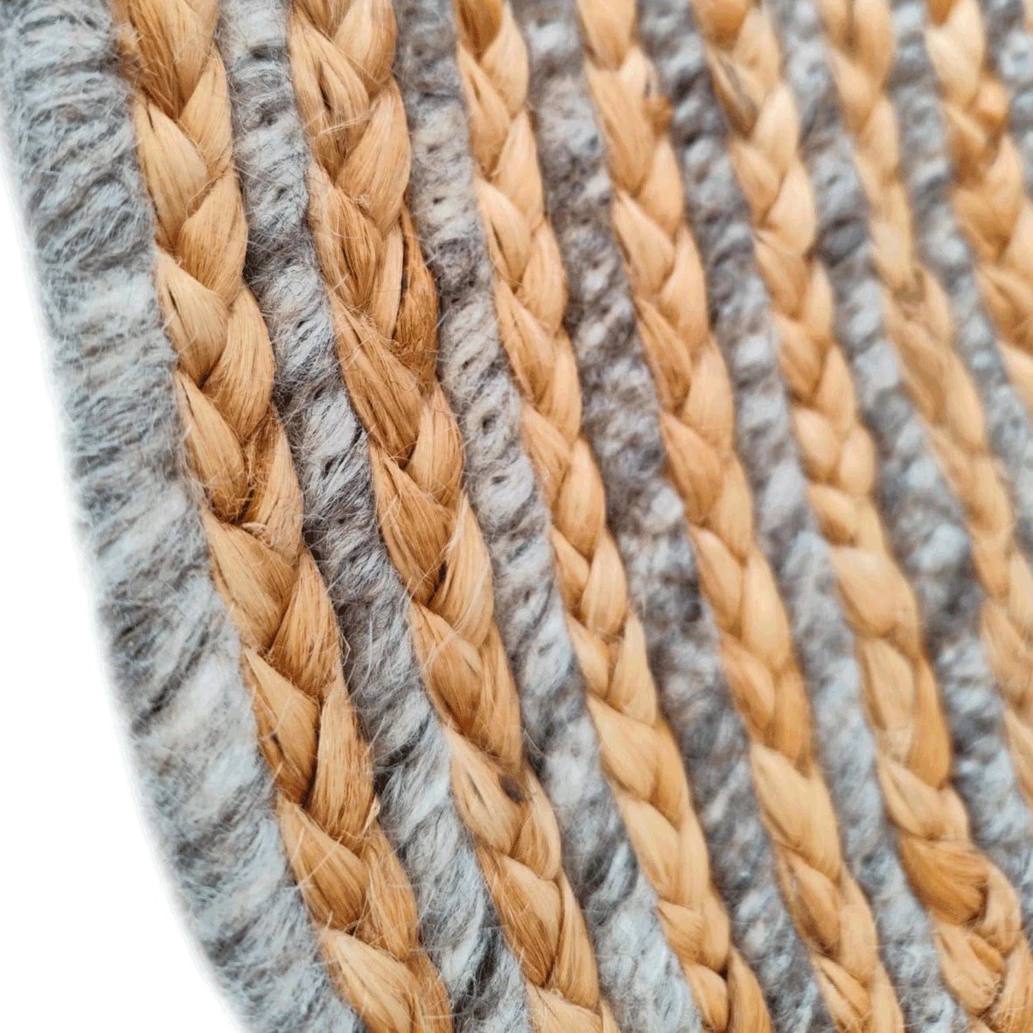 ALFOMBRA REDONDA BAZHARS JUTE NAV BK 625 GRIS NATURAL 150X150CM