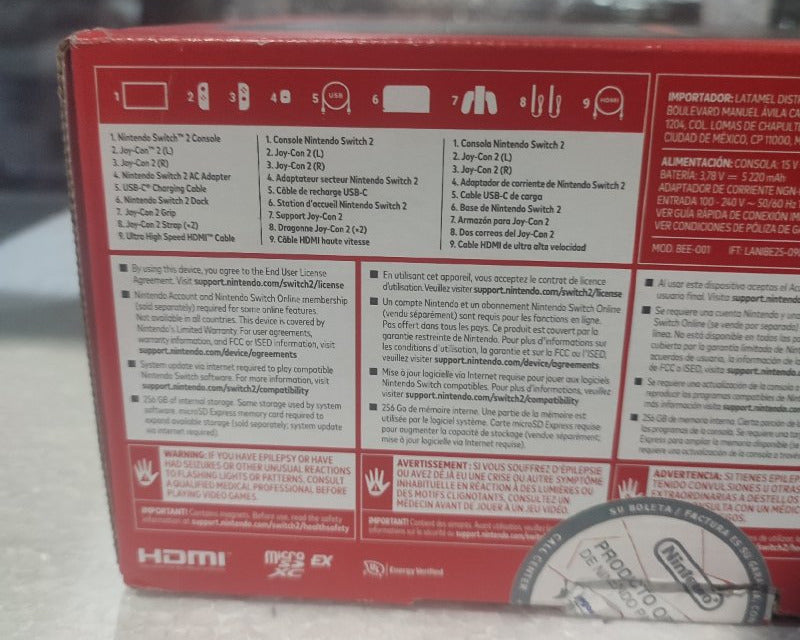 Consola Nintendo Switch 2 256GB