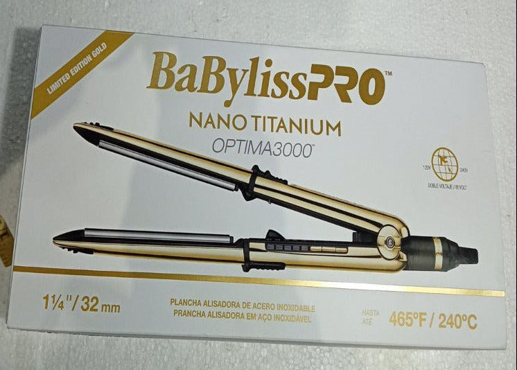 Plancha Alisadora de Acero Inoxidable Babyliss Pro Nano Titanium Optima 3000