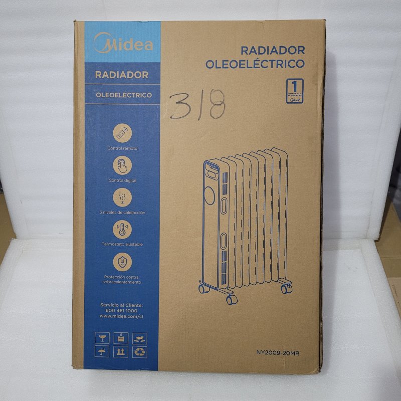 Radiador Óleoeléctrico Midea NY2009-20MR – Blanco