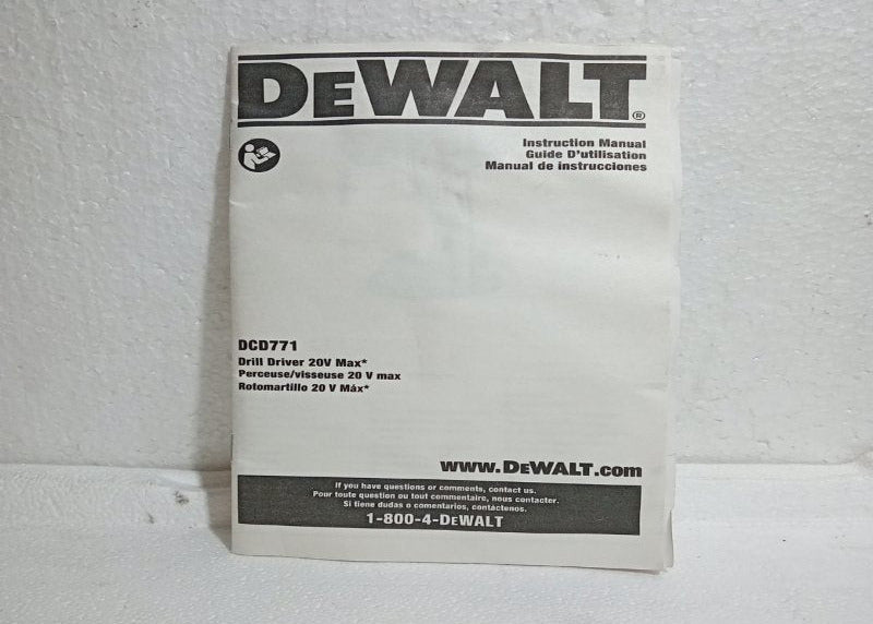 Taladro Atornillador Dewalt DCD771C2 + 2 Baterías + Cargador + Bolso