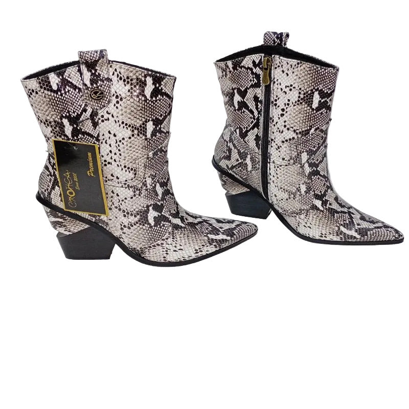 Bota Moscú Exótica – Blanco, Talla 38 EU / 36,5 CL, Mujer