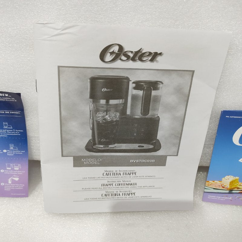 Cafetera para Frappé Oster con Licuadora 3 en 1 BVSTDC03B – 650 ml, 220V