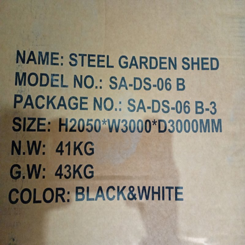Bodega Exterior Doble Techo Metanek DS-06 Black 300x300 cm