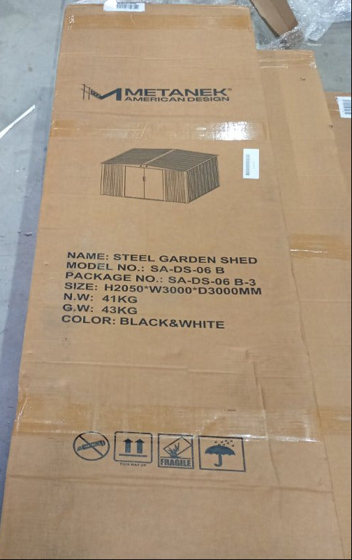 Bodega Exterior Doble Techo Metanek DS-06 Black 300x300 cm
