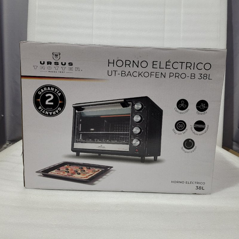 Horno Eléctrico Ursus Trotter UT-BACKOFEN- PRO- B Negro, 38 Litros