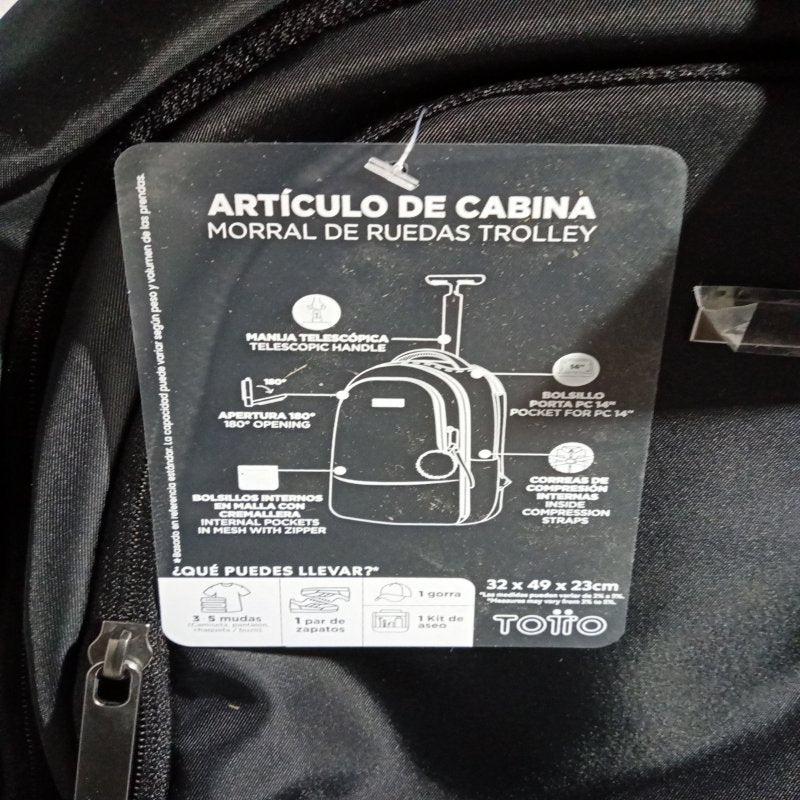 Mochila con Ruedas para Viaje Trolley Mediano Totto