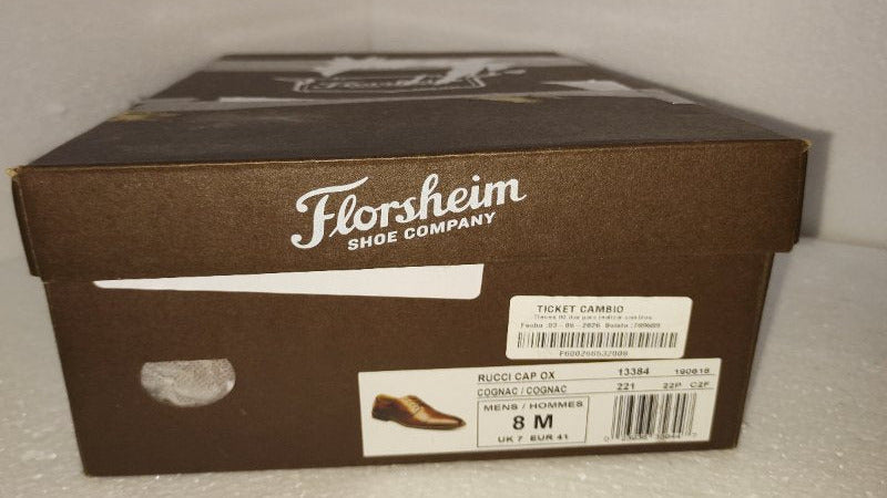 Zapato Florsheim Rucci Cap Ox Cognac 41 EUR Masculino