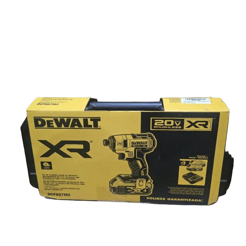 Atornillador de Impacto 1/4 Dewalt DCF887M2, Negro y Amarillo