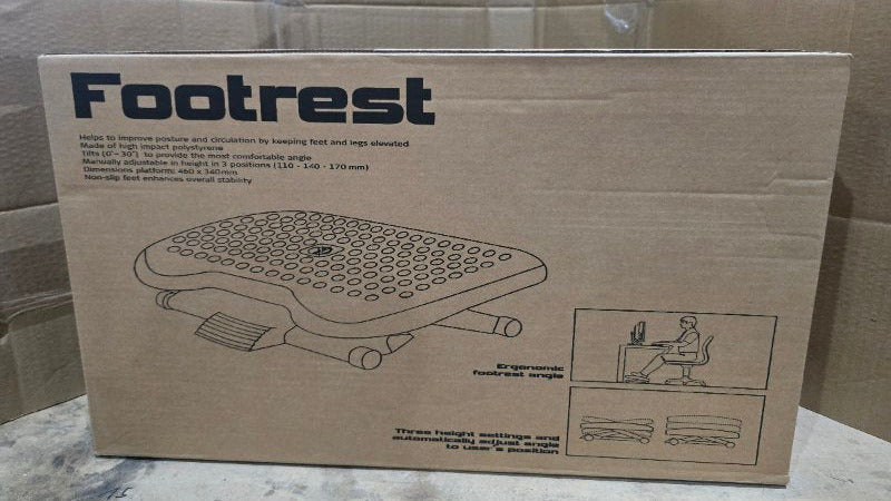 Footrest Ergonómico Reposa Pies 3 Posiciones Ajustable