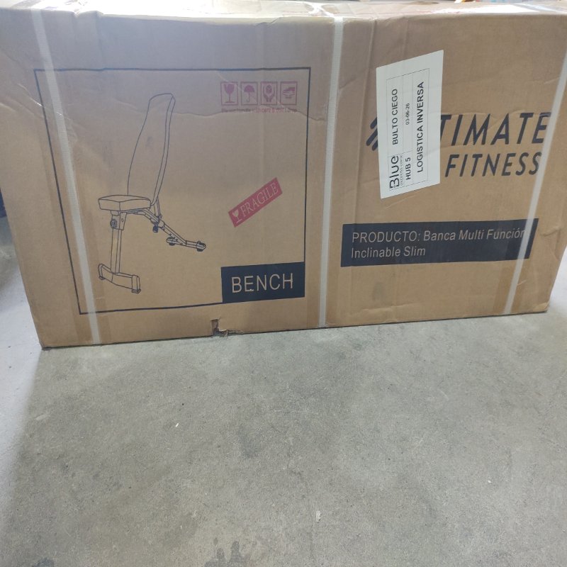 Banco Multifuncional Inclinable Plano Slim Ultimate Fitness Negro