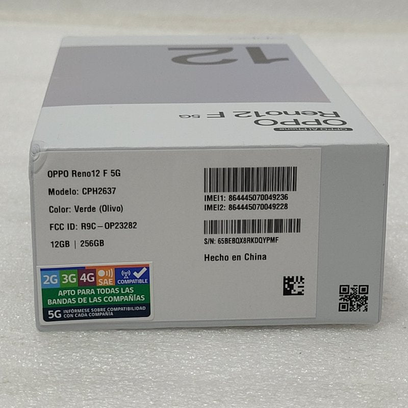 Celular OPPO Reno 12F 5G CPH2637 12GB/256GB, Verde Olivo
