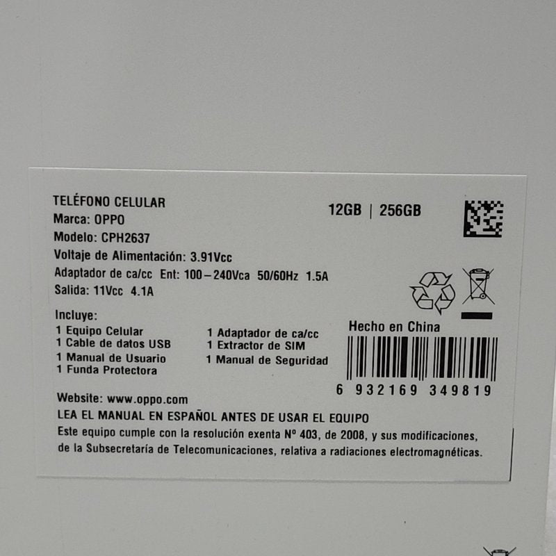 Celular OPPO Reno 12F 5G CPH2637 12GB/256GB, Verde Olivo