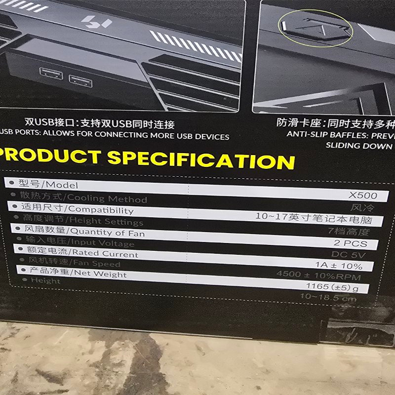 Base Refrigerante para Laptop X500 Gaming – Cooler Pad