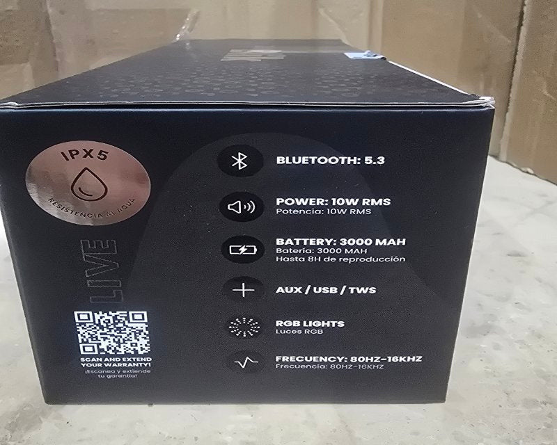 Parlante Portátil Bluetooth Blik BLIK-LIVE-BLU 10W RMS, Azul