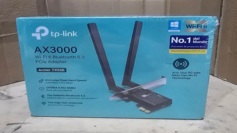 Tarjeta Adaptador WiFi 6 Bluetooth AX3000 TP-Link TX55E – Negro