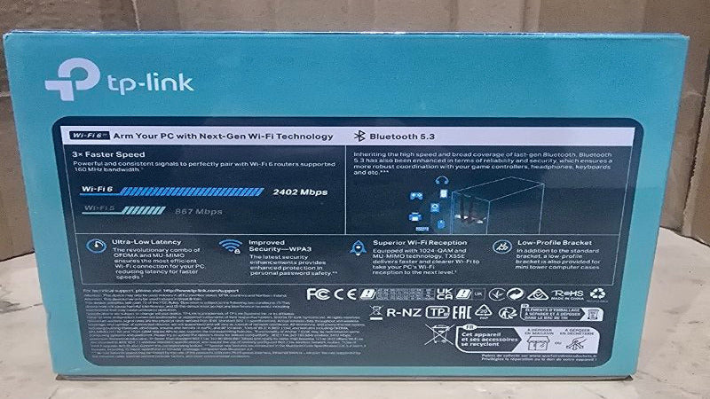Tarjeta Adaptador WiFi 6 Bluetooth AX3000 TP-Link TX55E – Negro