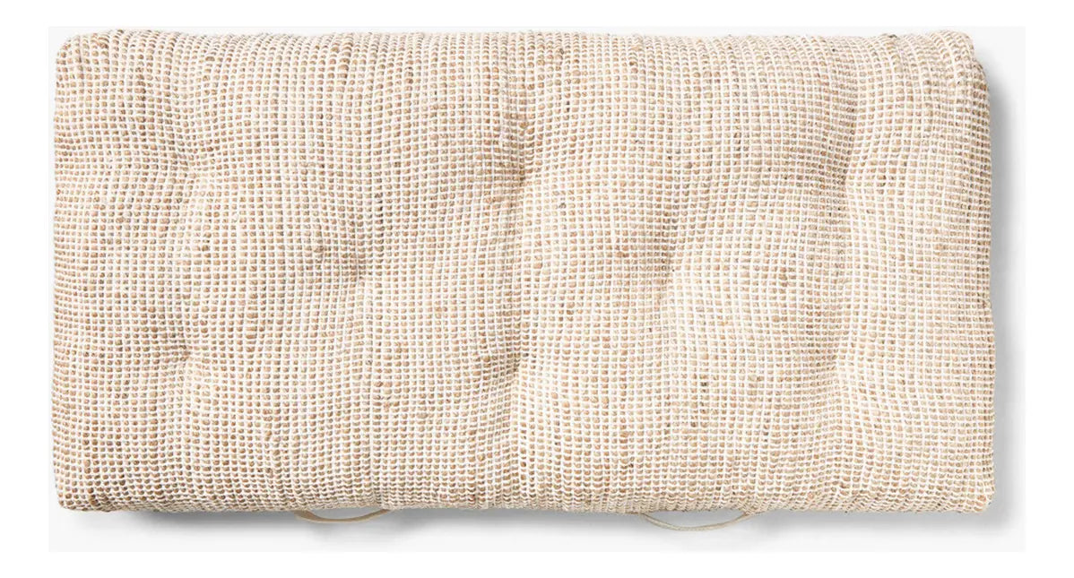 Set 2 Cojines de Suelo Calma House West 120 CRU Blanco 60x120x13 cm
