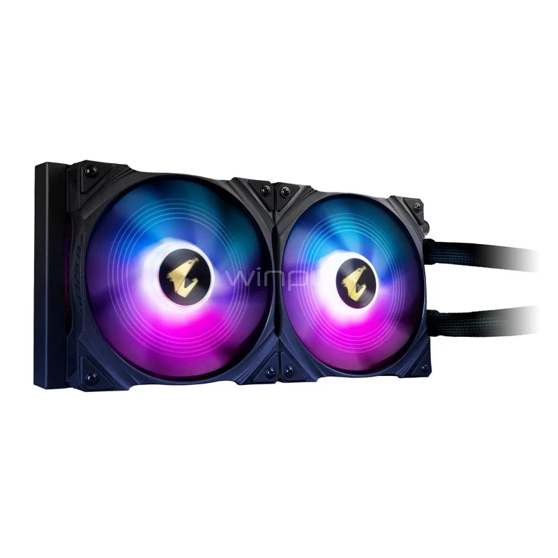 Refrigeración Liquida Aorus Waterforce X 280, Lcd Circular, Rgb Fusion 2.0, Gigabyte Aorus Liquid Cooler Negro