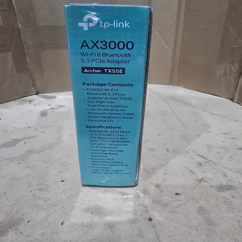 Tarjeta Adaptador WiFi 6 Bluetooth AX3000 TP-Link TX55E – Negro