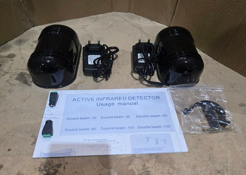 Sensor de Rayo Perimetral 2 Haces Alámbrico PST-601BI 30 Metros